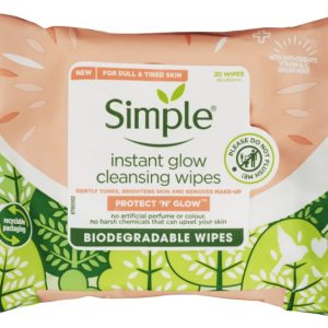 Simple Instant Glow Cleansing Wipes